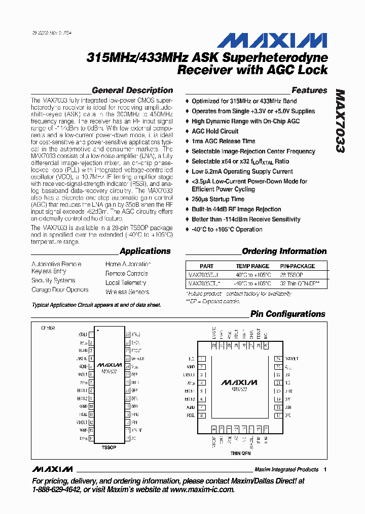 MAX7033_290136.PDF Datasheet
