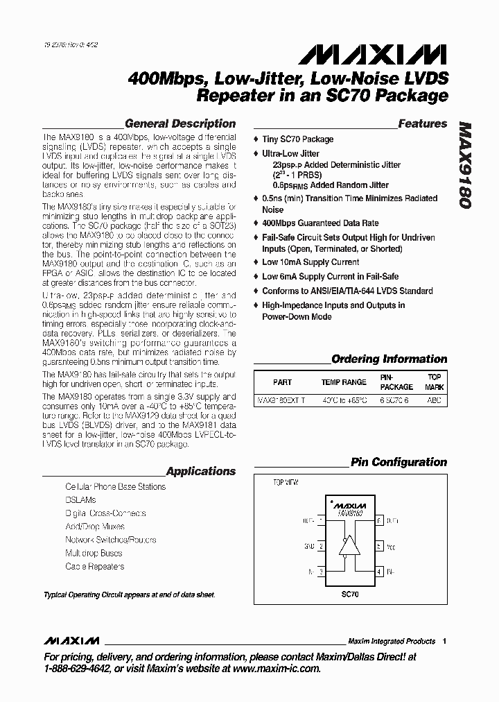 MAX9180_272165.PDF Datasheet