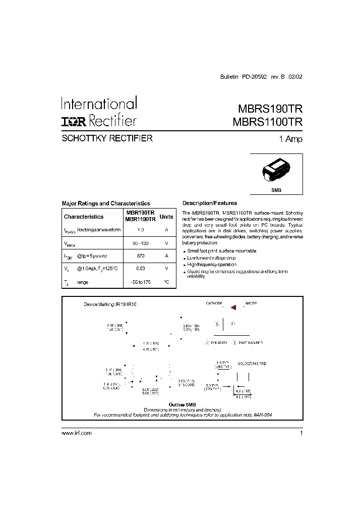 MBRS190TR_239480.PDF Datasheet