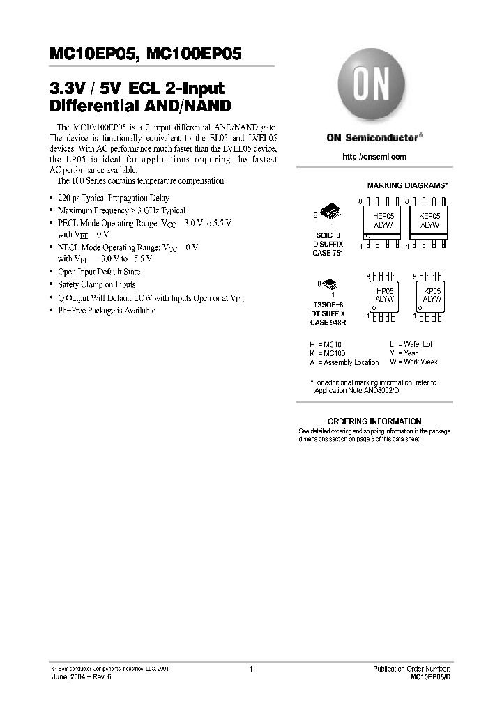 MC100EP05_281098.PDF Datasheet