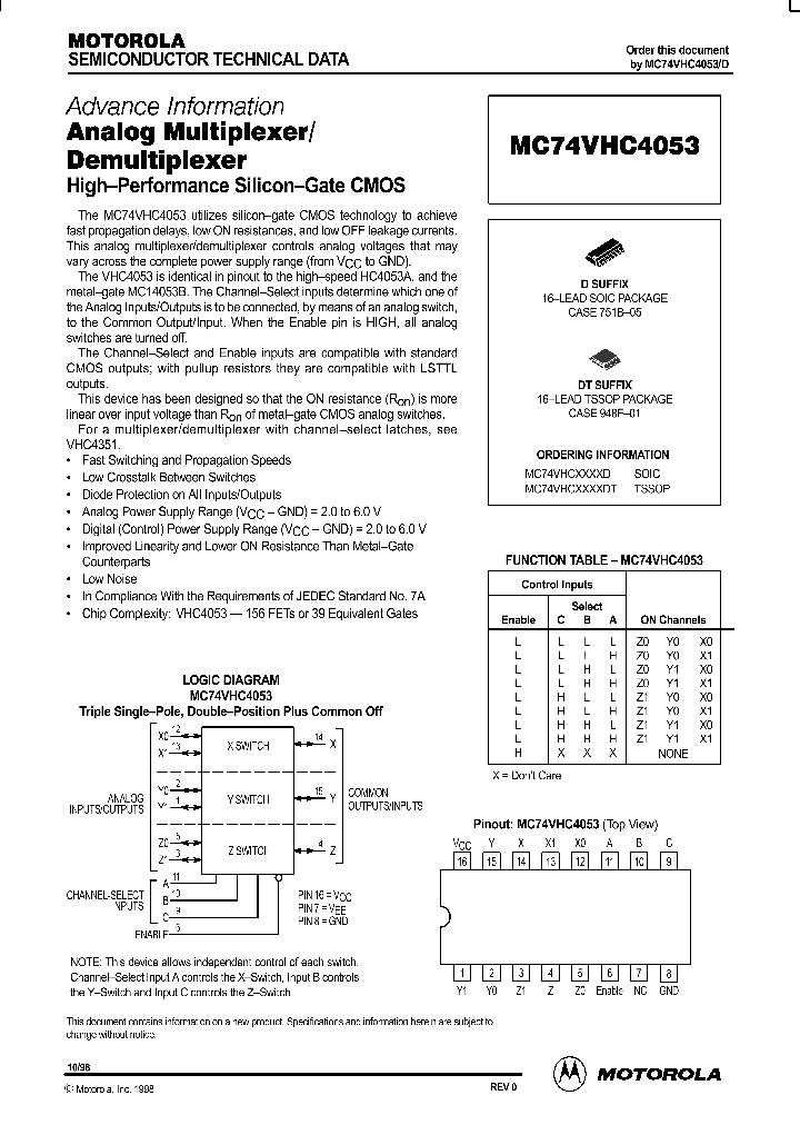 MC74VHC4053_278885.PDF Datasheet