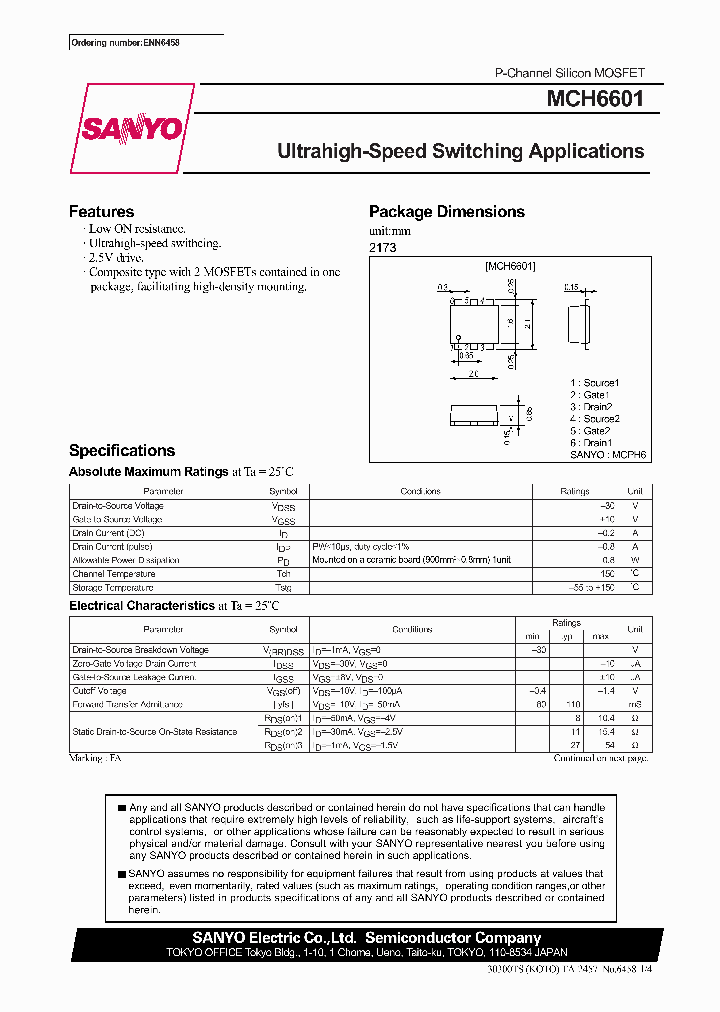 MCH6601_293663.PDF Datasheet