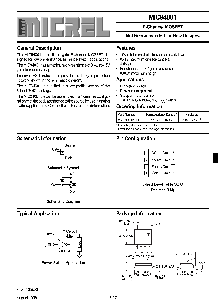 MIC94001BLM_277292.PDF Datasheet