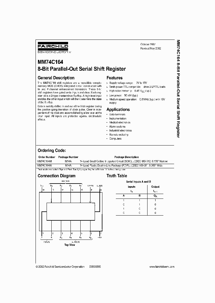 MM74C164_282330.PDF Datasheet