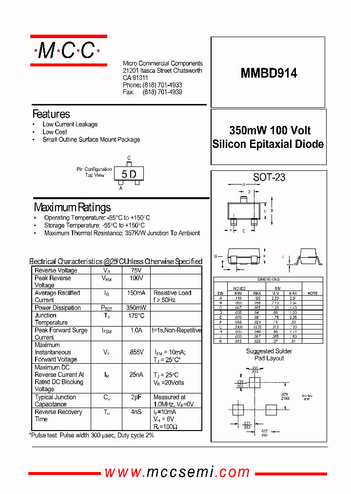 MMBD914_254329.PDF Datasheet