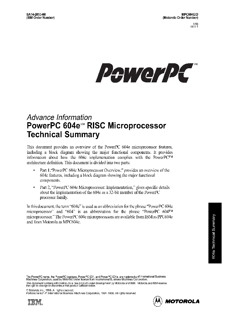 MPC604D_298410.PDF Datasheet