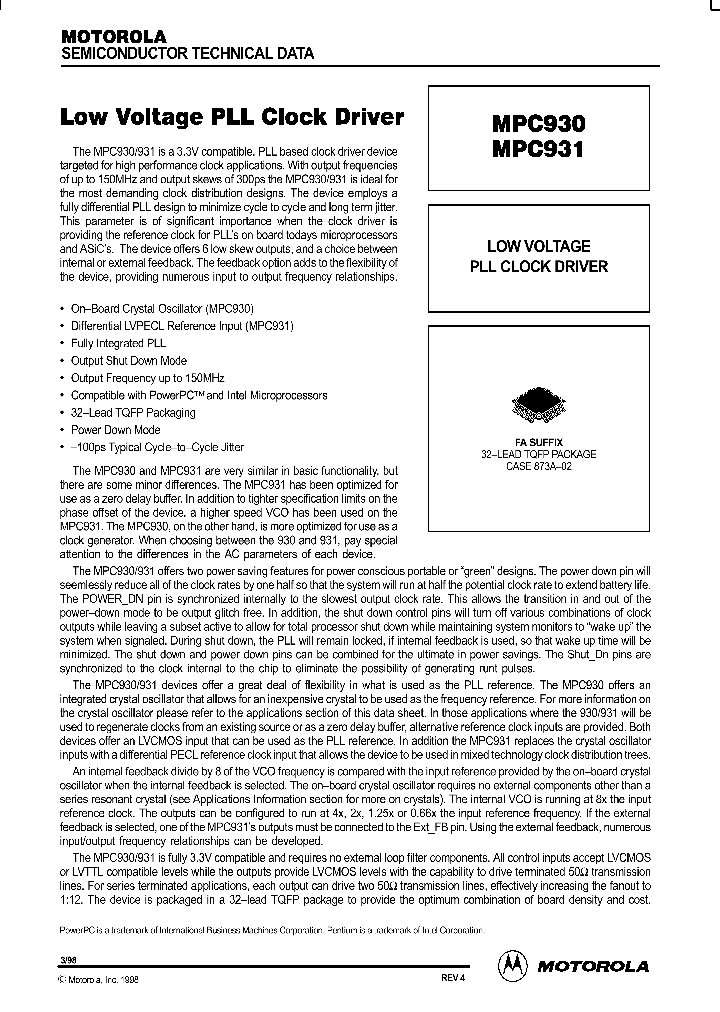 MPC930_294987.PDF Datasheet