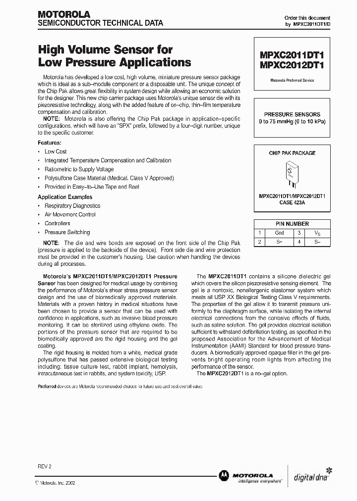MPX2011DT1_294180.PDF Datasheet