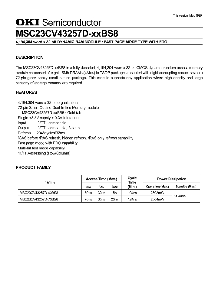 MSC23CV43257D-XXBS8_279407.PDF Datasheet