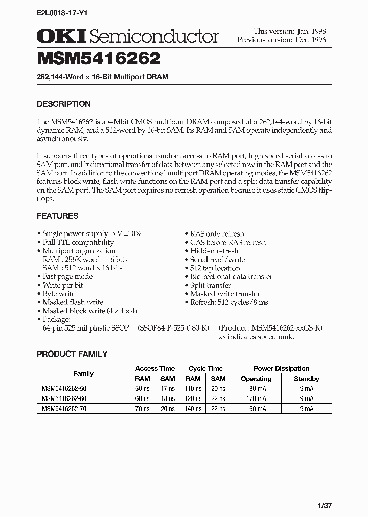 MSM5416262_298938.PDF Datasheet