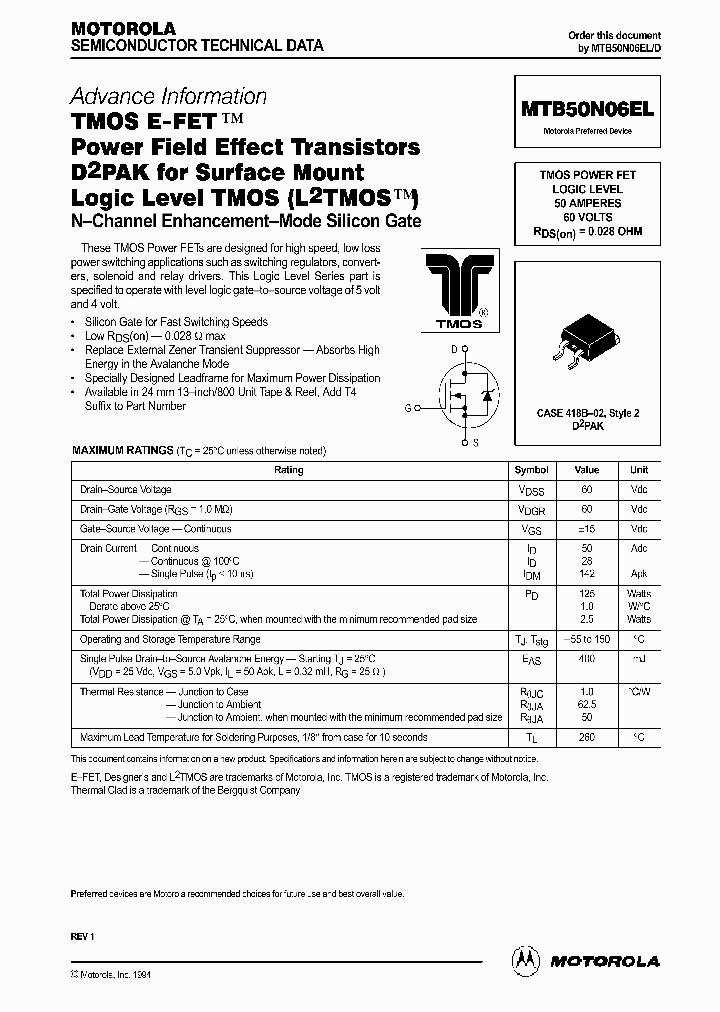 MTB50N06ELD_293078.PDF Datasheet