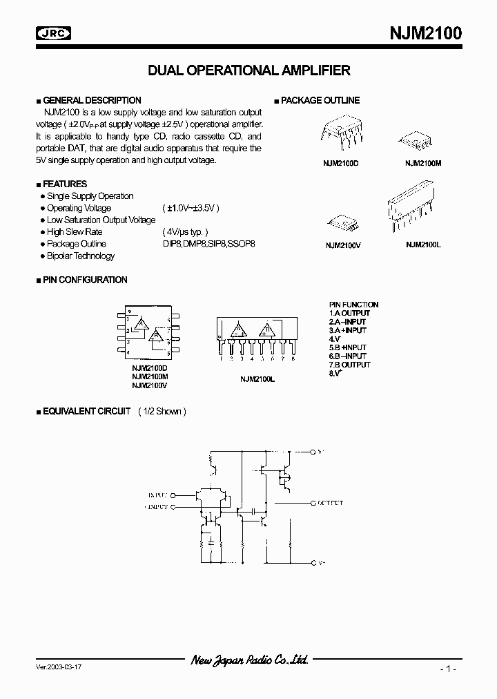 NJM2100_286904.PDF Datasheet