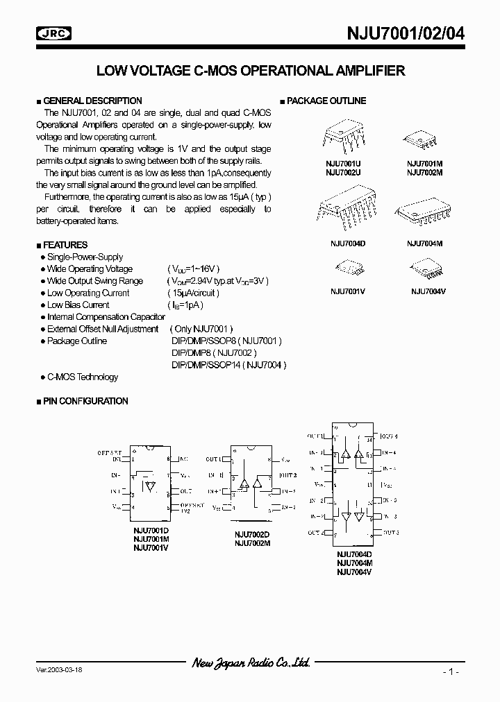 NJU7001_277572.PDF Datasheet