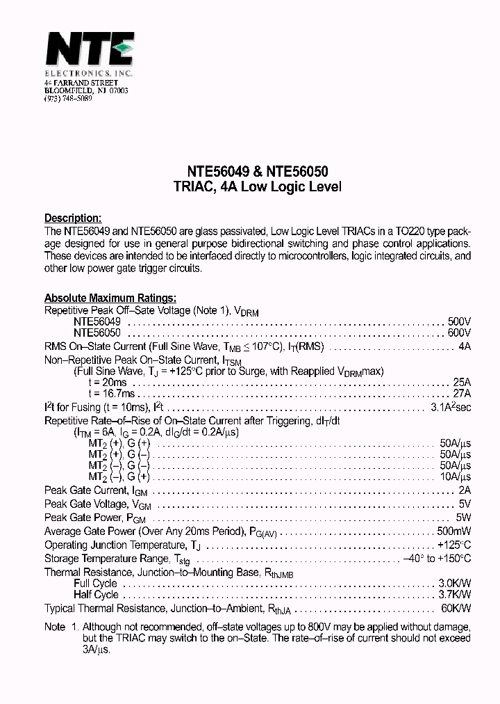 NTE56049_269472.PDF Datasheet
