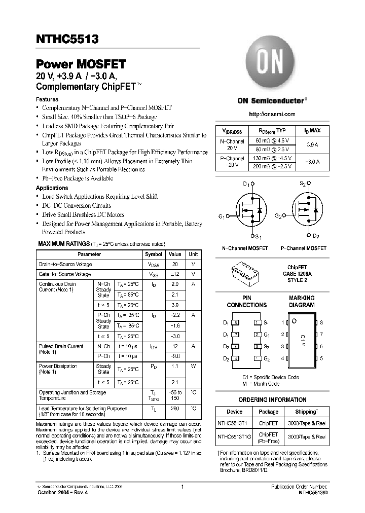 NTHC5513_285699.PDF Datasheet