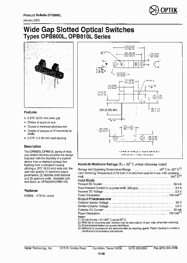 OPB810L_265585.PDF Datasheet