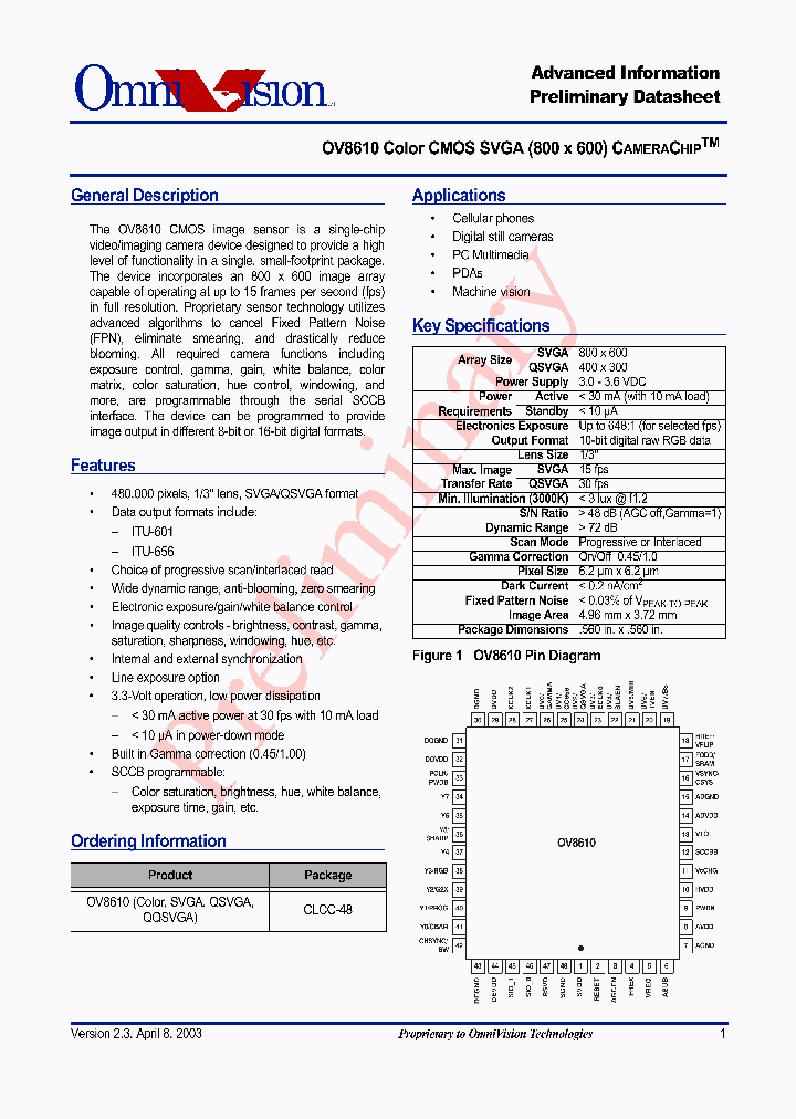 OV8610_212613.PDF Datasheet