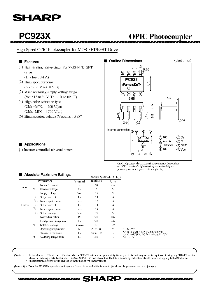 PC923X_214800.PDF Datasheet
