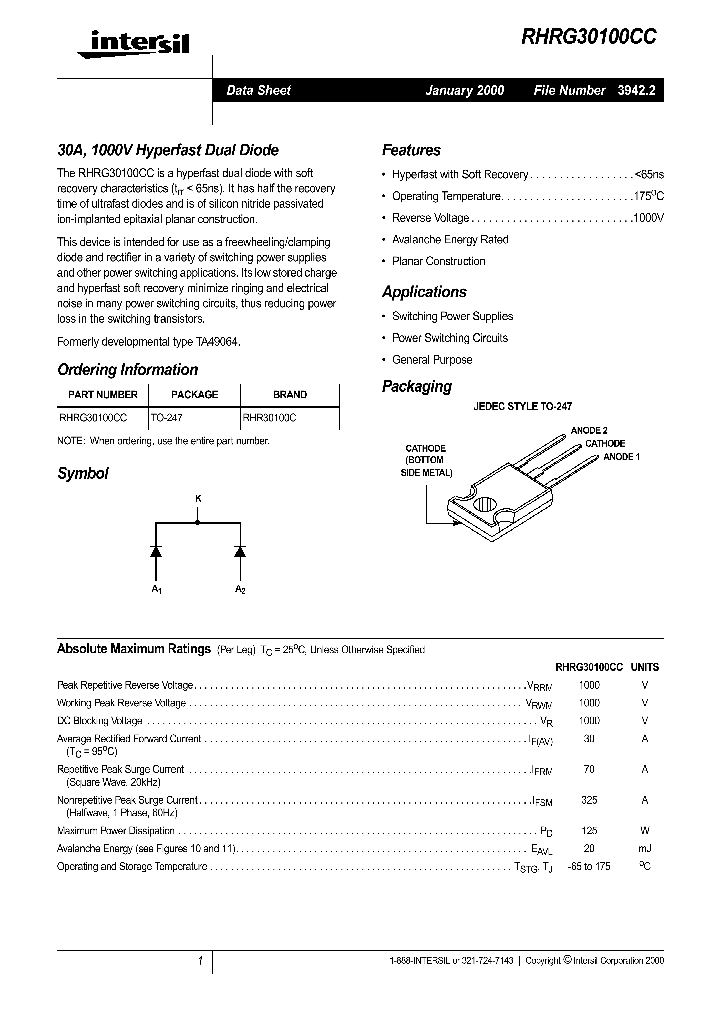 RHRG30100CC_292790.PDF Datasheet