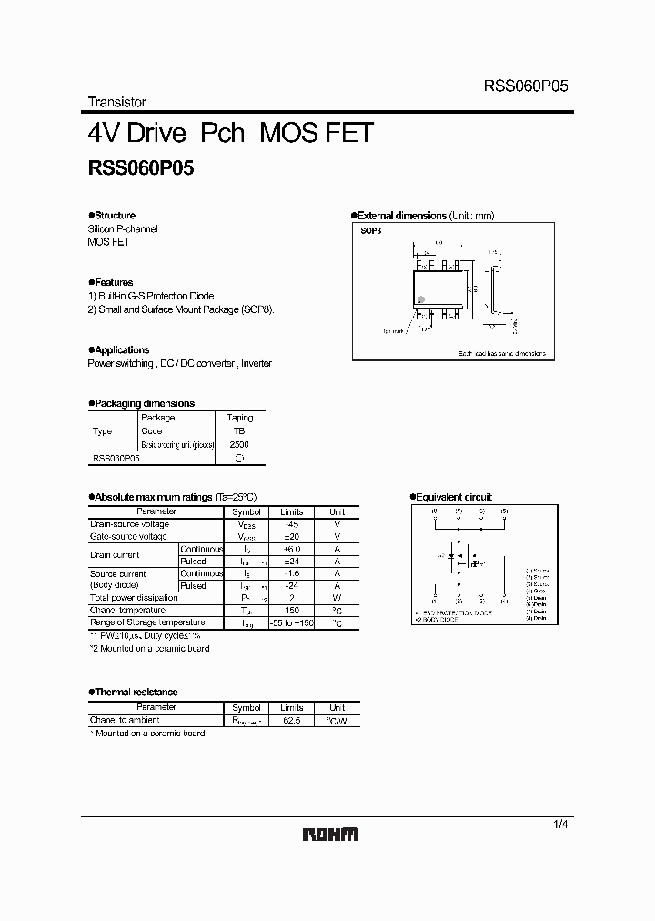 RSS060P05_296070.PDF Datasheet