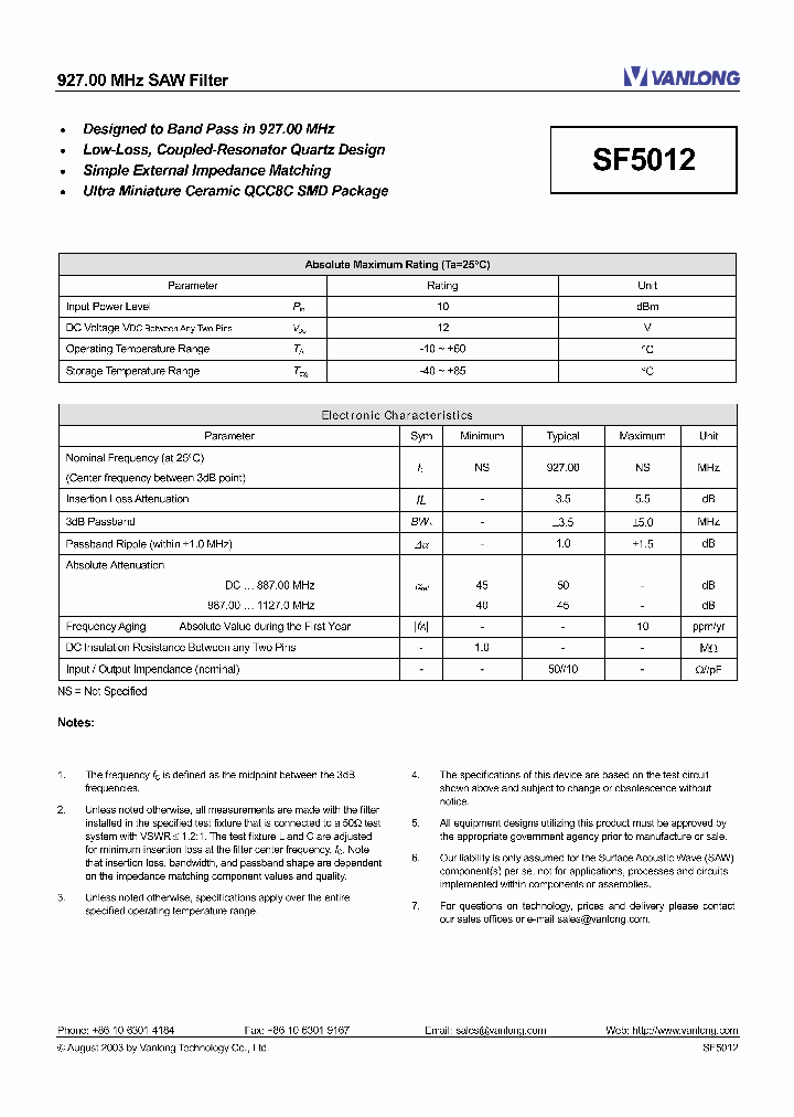 SF5012_298677.PDF Datasheet