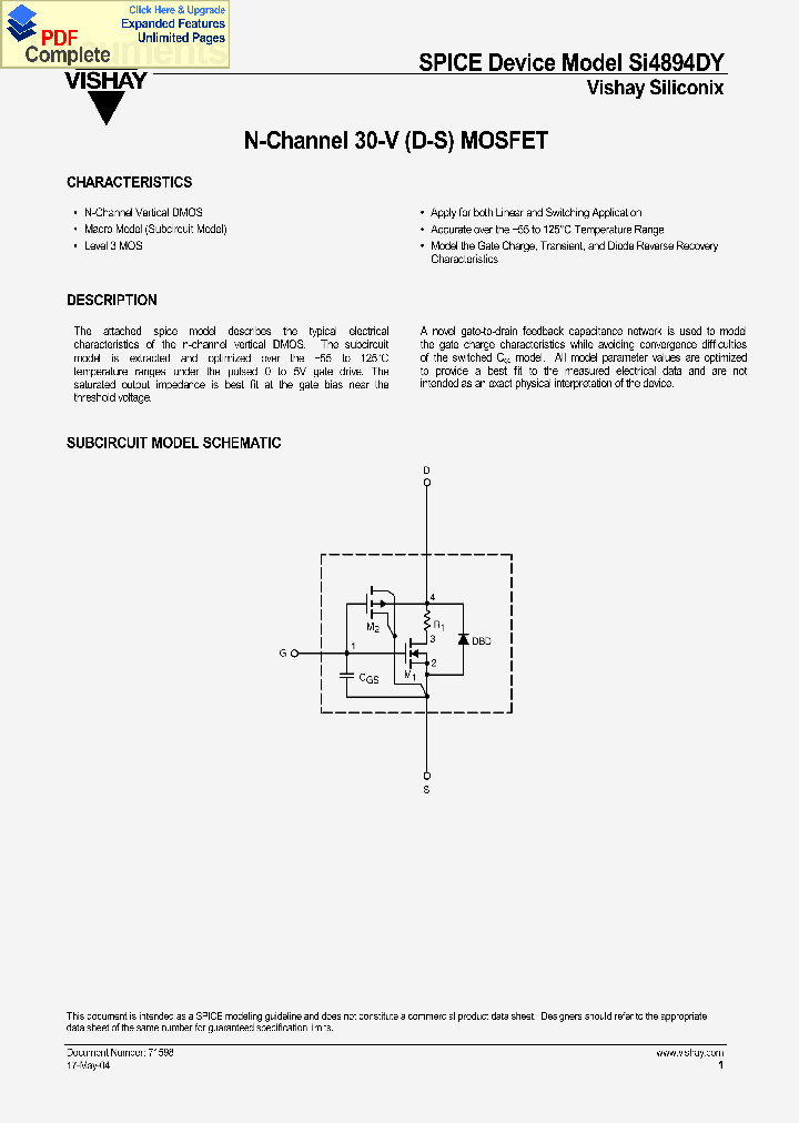 SI4894DY_285561.PDF Datasheet