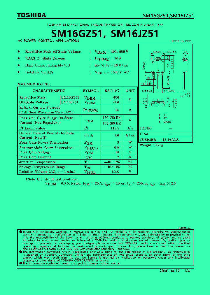 SM16GZ51_261117.PDF Datasheet