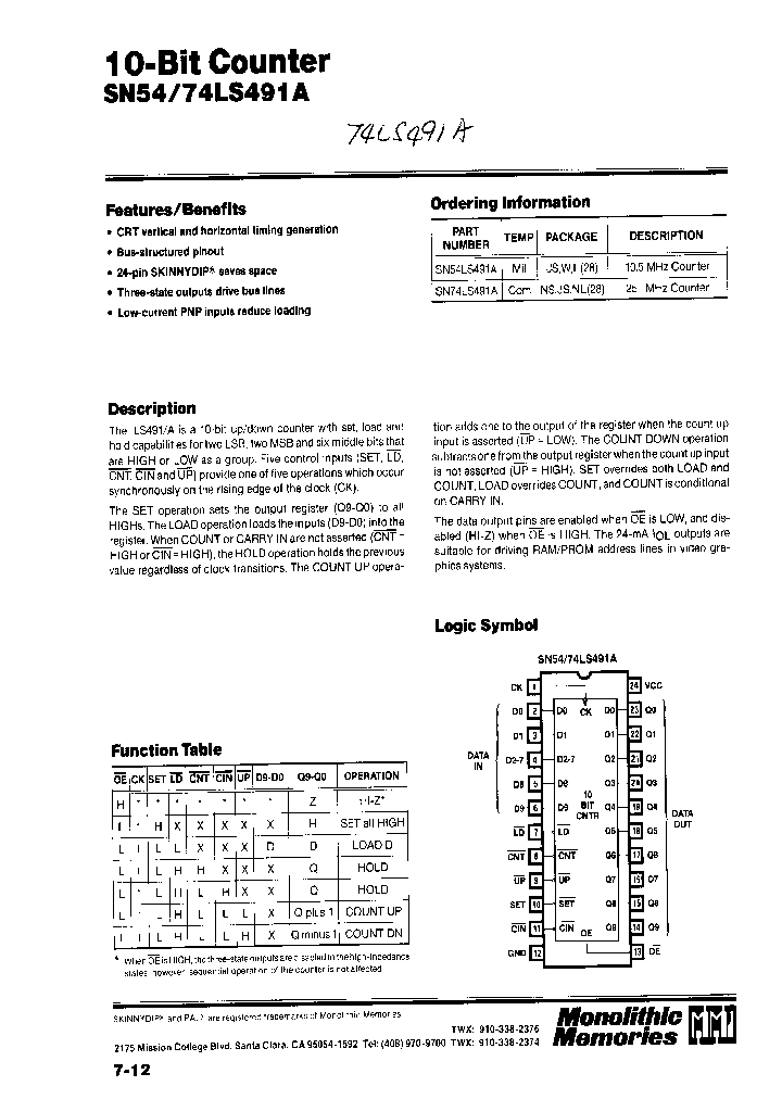 SN74LS491A_247111.PDF Datasheet