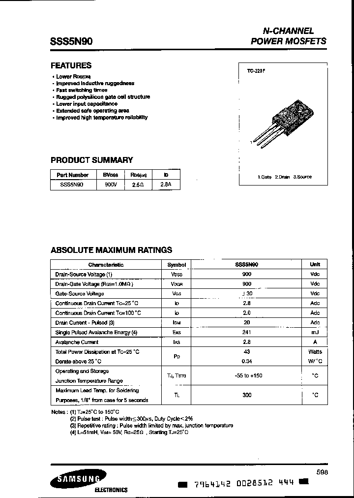 SSS5N90_275116.PDF Datasheet