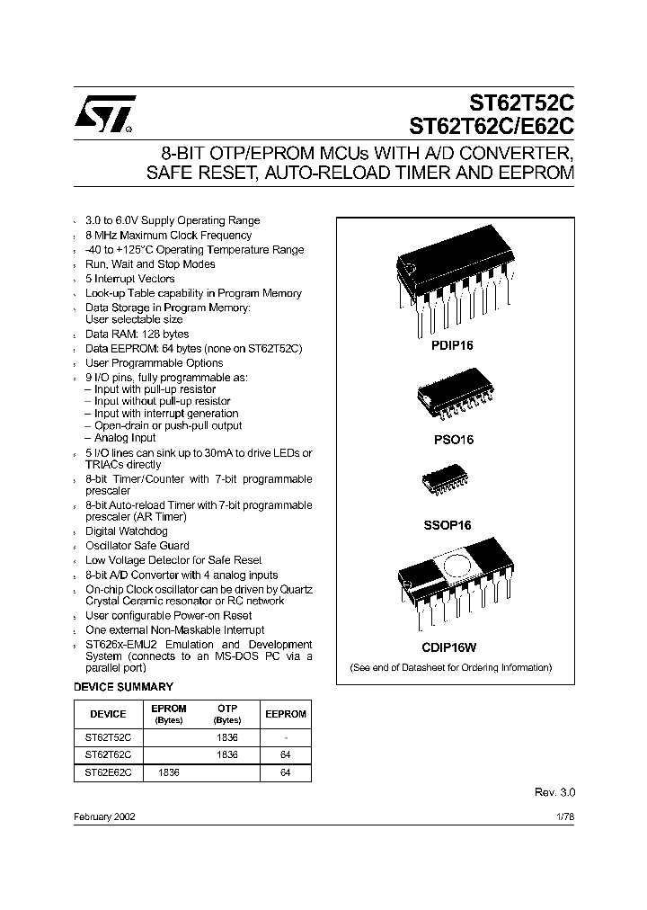 ST62T62CB3_253477.PDF Datasheet