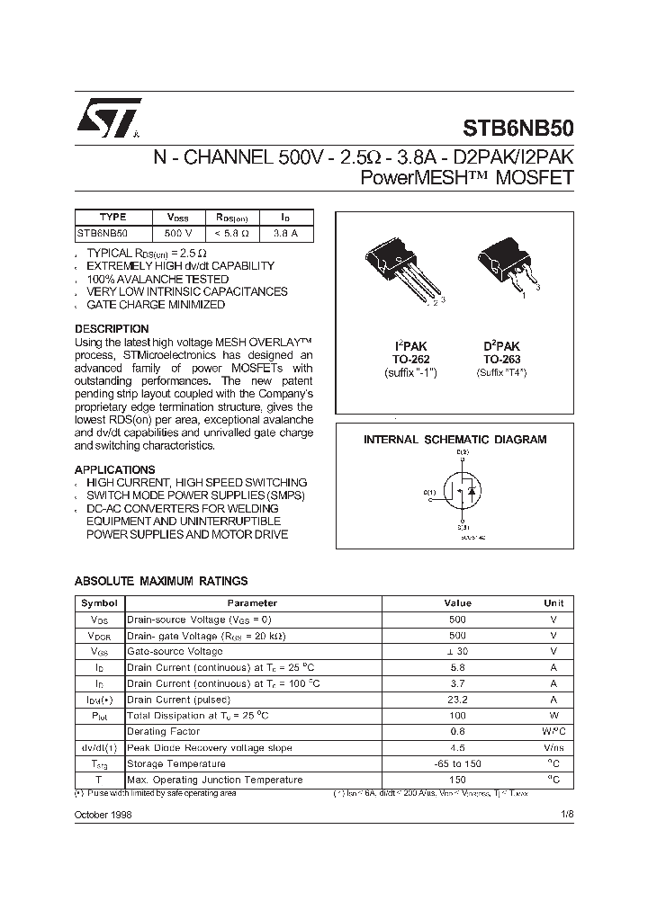 STB6NB50_285281.PDF Datasheet