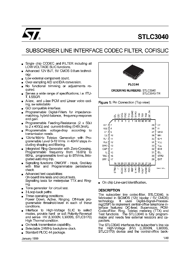 STLC3040_292870.PDF Datasheet