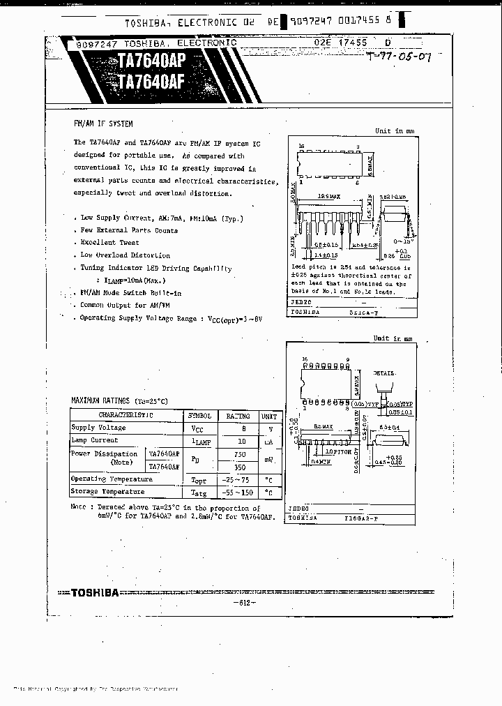 TA7640AP_280185.PDF Datasheet