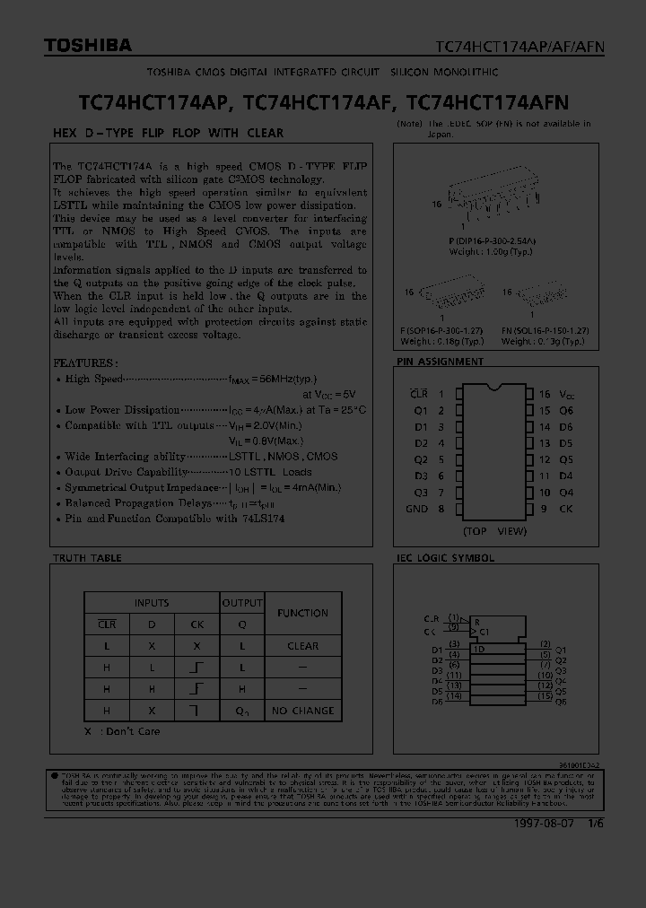 TC74HCT174AF_100342.PDF Datasheet