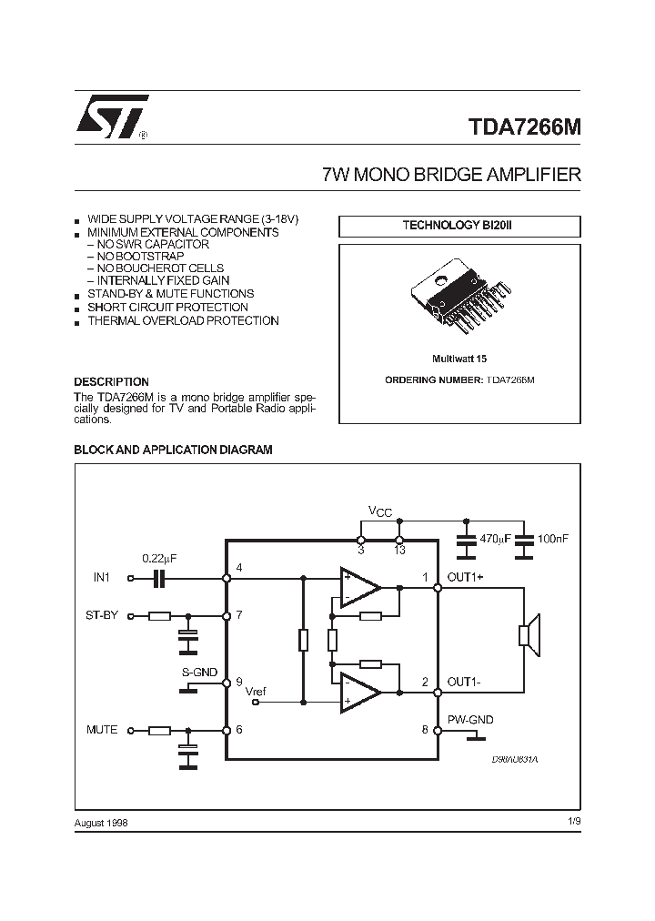 TDA7266M_208976.PDF Datasheet