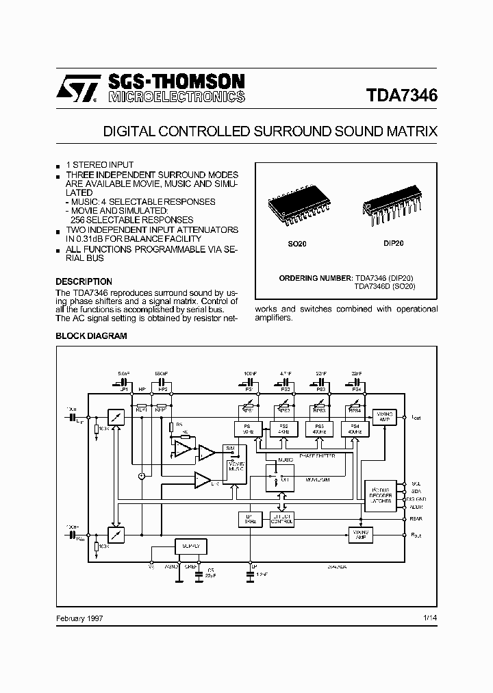 TDA7346_258772.PDF Datasheet