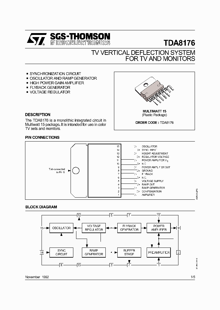 TDA8176_265687.PDF Datasheet