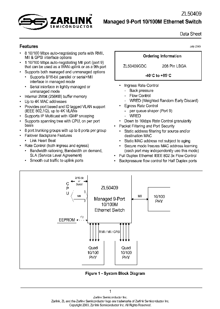 ZL50409_293661.PDF Datasheet