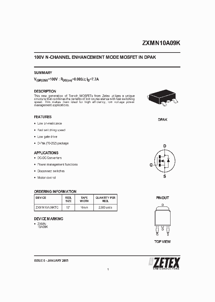 ZXMN10A09KNBSP_250989.PDF Datasheet