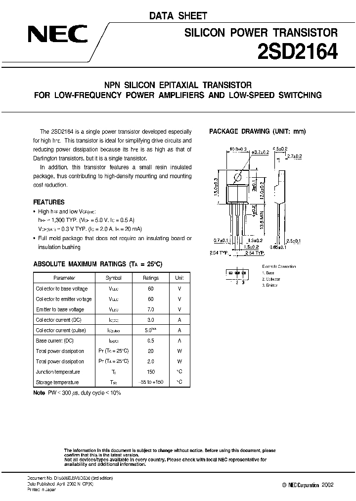 2SD2164_236930.PDF Datasheet