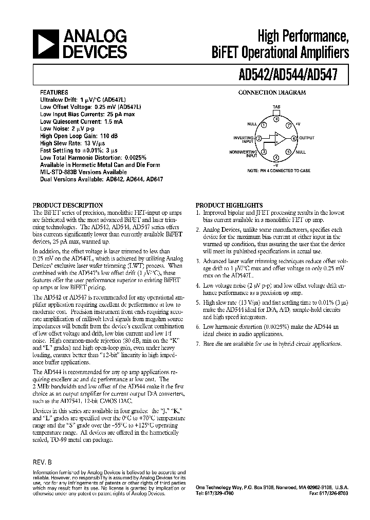 AD547SCHIPS_266467.PDF Datasheet