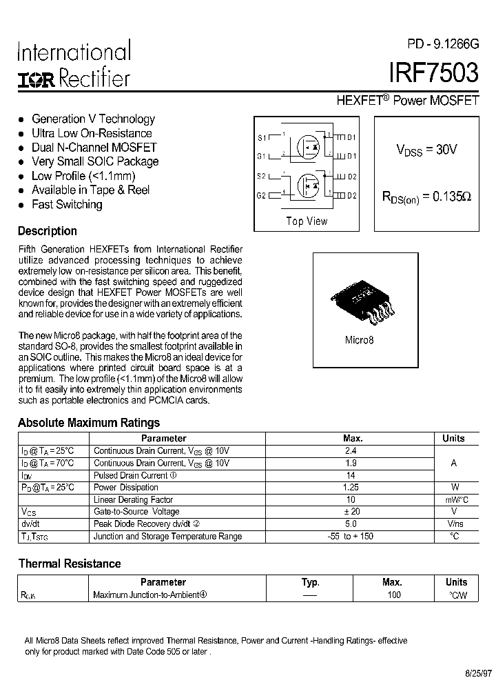 IRF7503_234716.PDF Datasheet