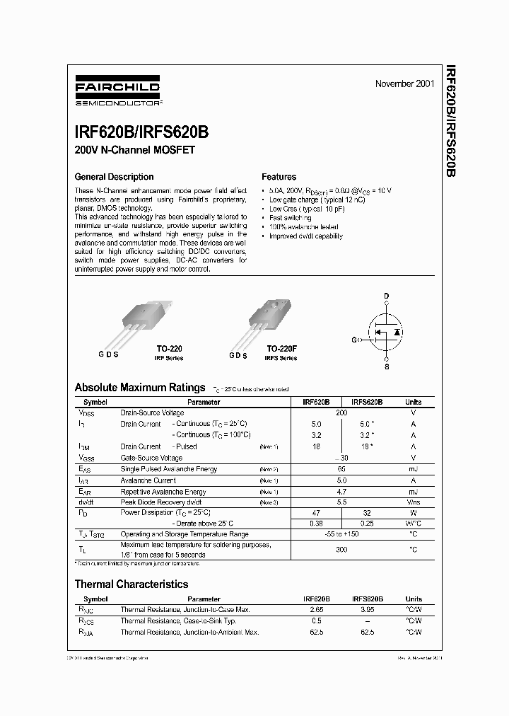 IRFS620B_256588.PDF Datasheet