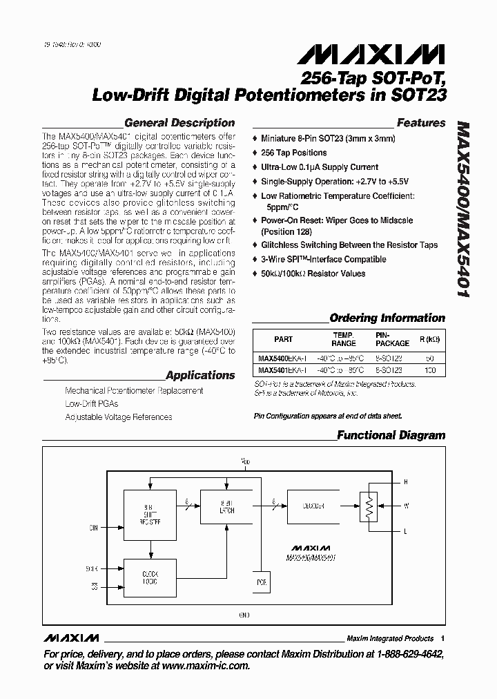 MAX5400-BMAX5401_232647.PDF Datasheet