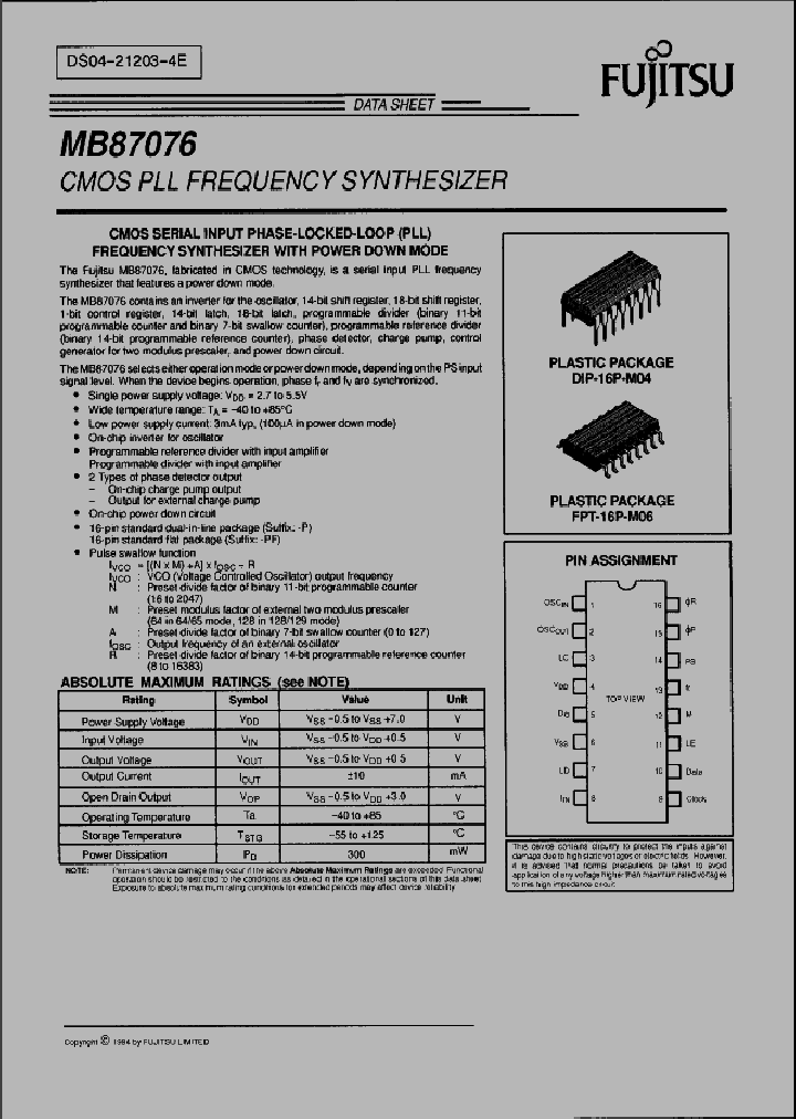 MB87076_217814.PDF Datasheet