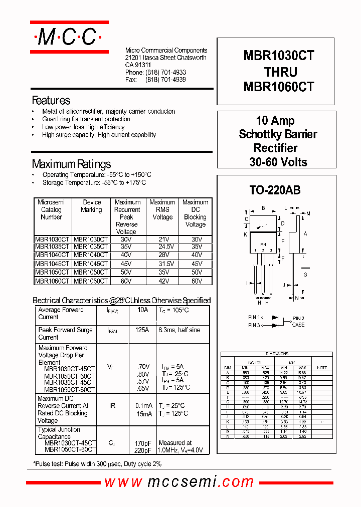 MBR1040CT_261194.PDF Datasheet