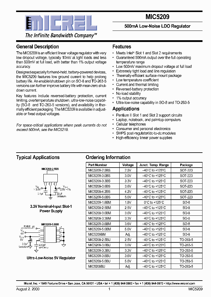 MIC5209-30BU_260936.PDF Datasheet