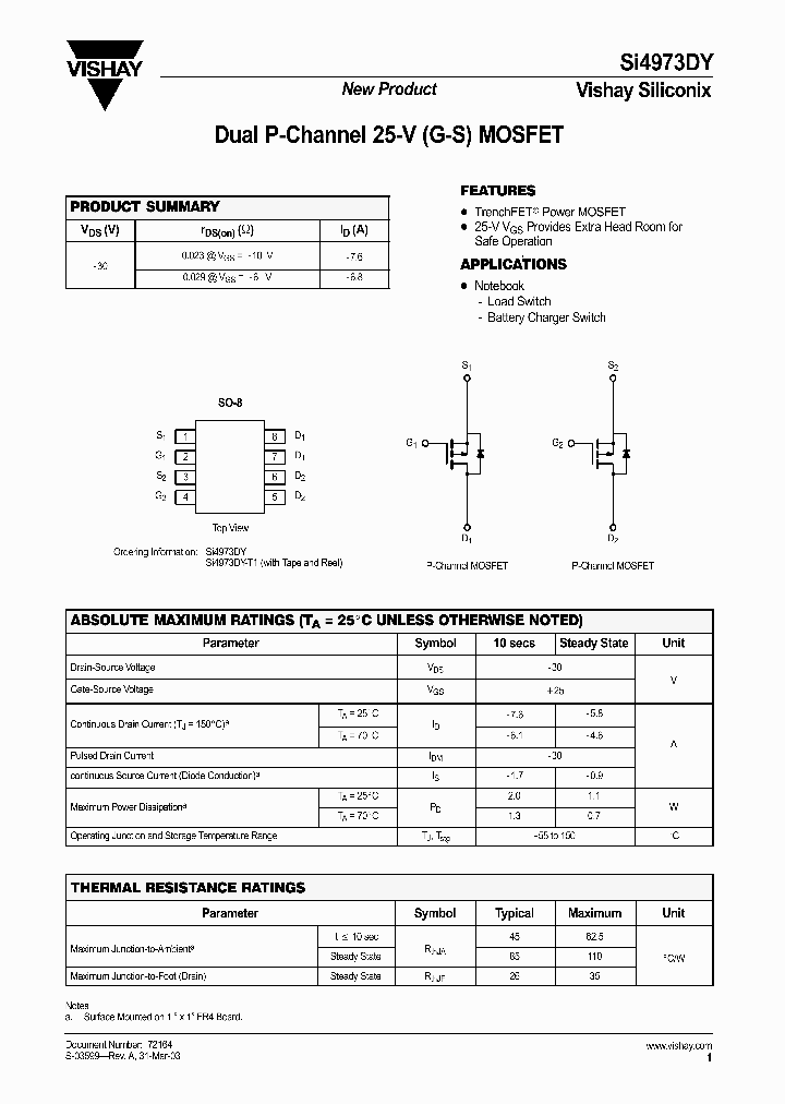 SI4973DY-T1_261021.PDF Datasheet