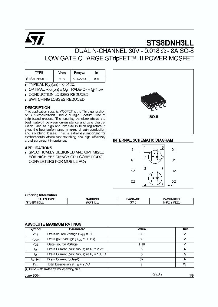 STS8DNH3LL_228672.PDF Datasheet