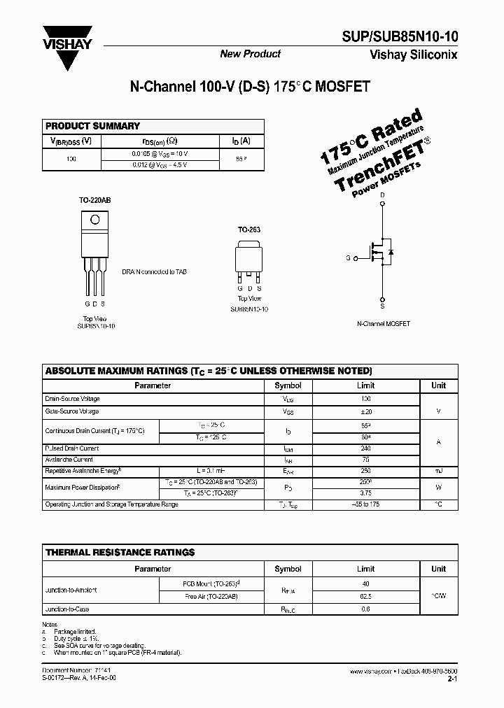 SUP85N10-10_220333.PDF Datasheet